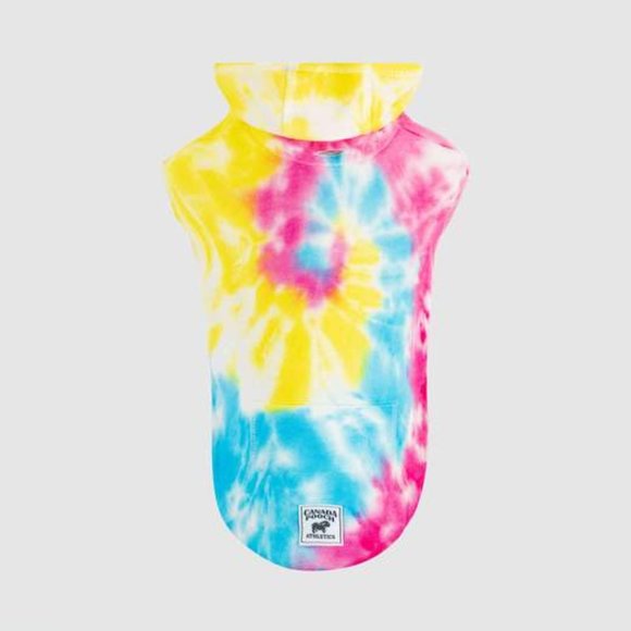 DOG PUPPY TIE DYE HOODIE SWEATSHIRT JACKET COAT - Picture 2 of 4